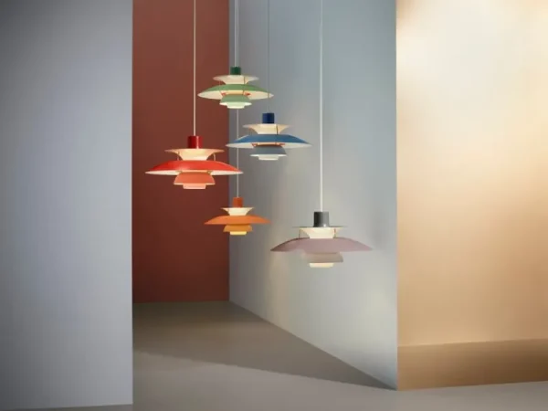 Louis Poulsen Deckenleuchten-PH 5 Pendelleuchte, orange