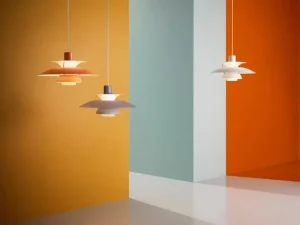 Louis Poulsen Deckenleuchten-PH 5 Pendelleuchte, orange