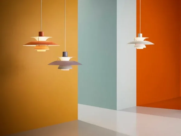 Louis Poulsen Deckenleuchten-PH 5 Pendelleuchte, orange