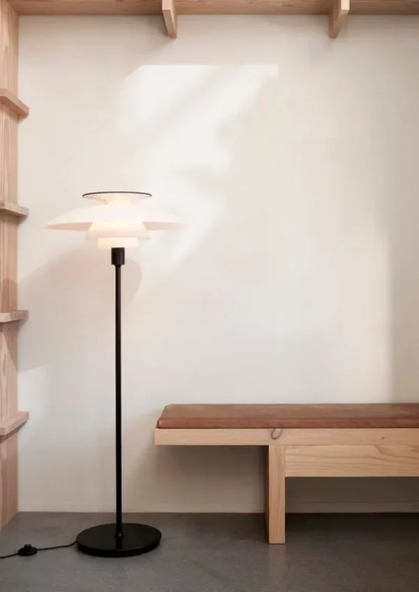 Flos Stehleuchten-Louis Poulsen PH 80 Stehleuchte, dimmbar, Schwarz
