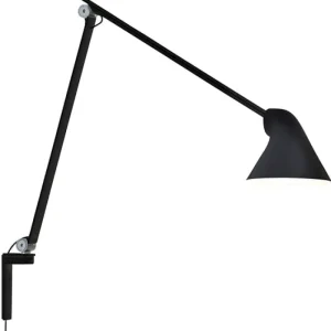 &Tradition Wandleuchten-Louis Poulsen Wandleuchte NJP, langer Arm, schwarz
