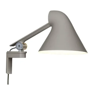 Nuura Wandleuchten-Louis Poulsen Wandleuchte NJP, kurzer Arm, hellgrau