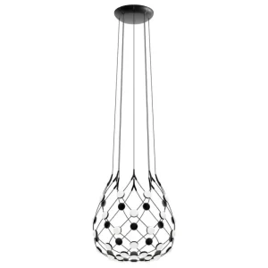 Vaarnii Deckenleuchten-Luceplan Mesh Pendelleuchte, 55 cm, Schwarz