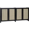 Woud Aufbewahrungsmöbel-Lundia Classic Sideboard mit Rattantüren, Schwarz lackiert
