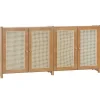Lundia Aufbewahrungsmöbel-Classic Sideboard mit Rattantüren, Braun lackiert
