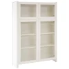 FDB Mu00f8bler Aufbewahrungsmöbel-Lundia Classic Vitrine, geriffeltes Glas, 104 x 149 cm, Weiß lackiert