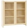 Lundia Aufbewahrungsmöbel-Classic Vitrine, geriffeltes Glas, 104 x 109 cm, Natur