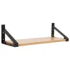 Woud Regale-Lundia Classic Wandregal, 50 × 30 cm, Schwarz - Braun
