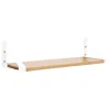 Woud Regale-Lundia Classic Wandregal, 80 × 30 cm, Weiß - Braun