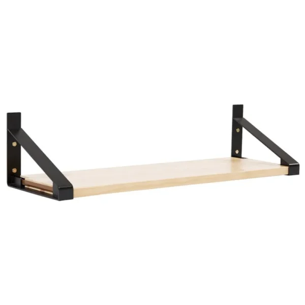Lundia Regale-Classic Wandregal, 80 × 30 cm, Schwarz - Natur