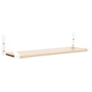 Woud Regale-Lundia Classic Wandregal, 100 × 30 cm, Weiß - Natur