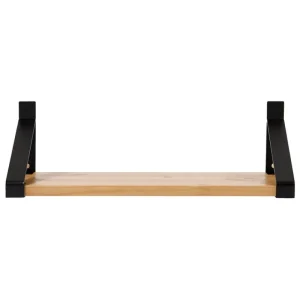 Woud Regale-Lundia Classic Wandregal, 50 × 30 cm, Schwarz - Braun