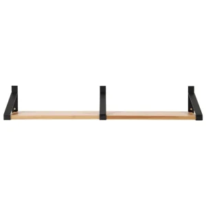 Maze Regale-Lundia Classic Wandregal, 2 Stück, Schwarz/Braun
