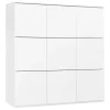 Kartell Aufbewahrungsmöbel-Lundia Fuuga Schrank, 96 cm, 9 Türen, Weiß