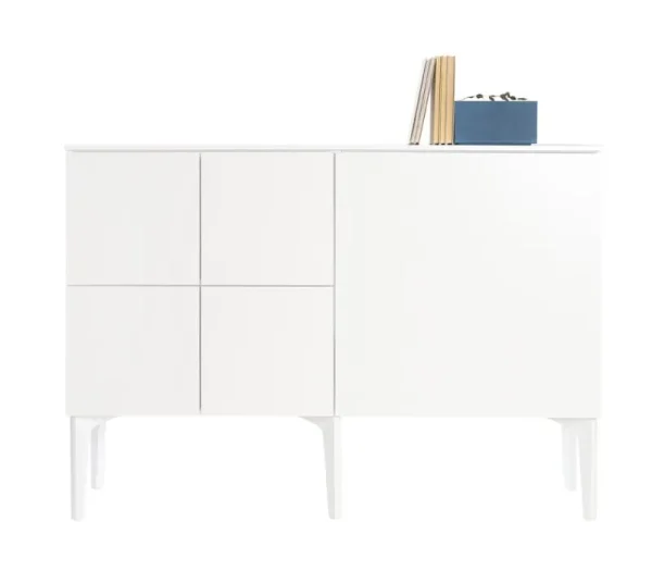 Lundia Aufbewahrungsmöbel-Fuuga Sideboard, 128 cm, Weiß – Weiß