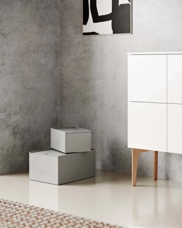 Lundia Aufbewahrungsmöbel-Fuuga Sideboard, 128 cm, Weiß – Eiche