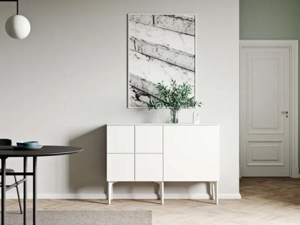 Lundia Aufbewahrungsmöbel-Fuuga Sideboard, 128 cm, Weiß – Weiß
