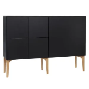 Ariake Aufbewahrungsmöbel-Lundia Fuuga Sideboard, 128 cm, Eiche schwarz