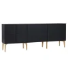 Lundia Aufbewahrungsmöbel-Fuuga Sideboard, 192 cm, Schwarz - Eiche