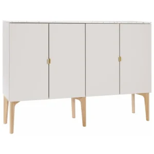 Lundia Aufbewahrungsmöbel-Fuuga Sideboard, 128 cm, Kaschmir - Terrazzo - Eiche - Messing