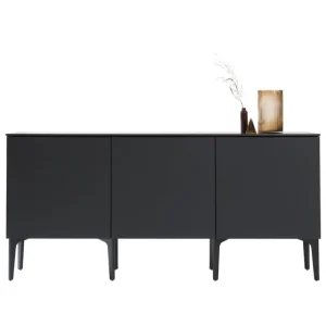 Montana Furniture Aufbewahrungsmöbel-Lundia Fuuga Sideboard, 192 cm, drei Türen, Schwarz