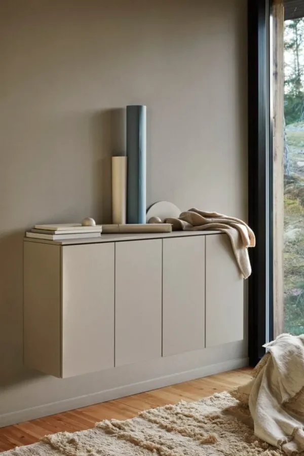 Lundia Aufbewahrungsmöbel-Fuuga Sideboard, 128 cm, Wandmontage, Kaschmir