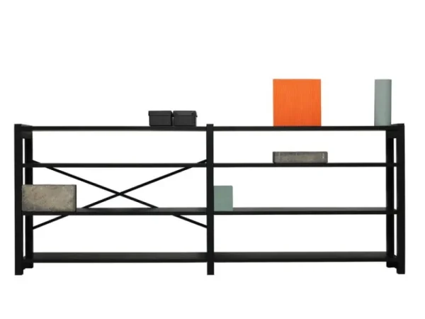 String Furniture Regale-Lundia Offenes Classic Regal, doppelt, 204 cm, Schwarz