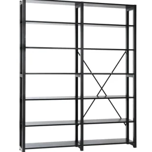 Frama Regale-Lundia Offenes Regal Classic, doppelt, schwarz
