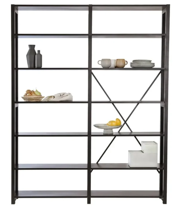 Frama Regale-Lundia Offenes Regal Classic, doppelt, schwarz
