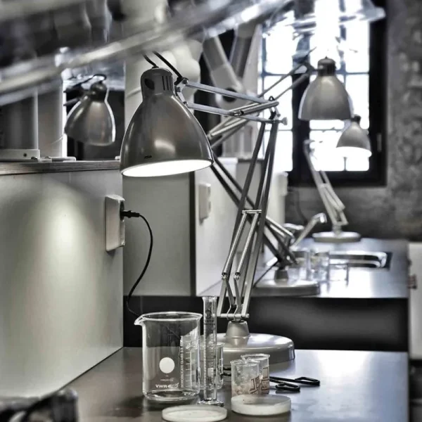 Jieldu00e9 Schreibtischlampen-Luxo Lampenfuß L-1, aluminiumgrau
