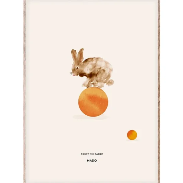 Kinder MADO Kinderzimmereinrichtung | Poster Und Pinnwände^Rocky the Rabbit Poster, 50 x 70 cm