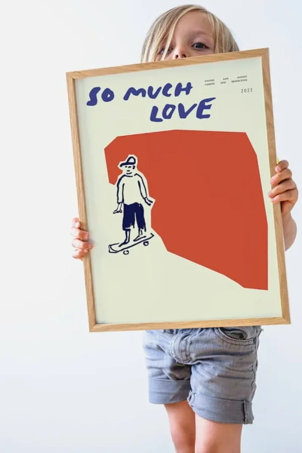 Kinder MADO Kinderzimmereinrichtung | Poster Und Pinnwände^So Much Love Skateboard Poster, 30 x 40 cm