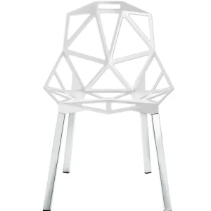 Magis Terrassenmöbel | Sitzgelegenheiten^Chair_One, Weiß - Beine aus poliertem Aluminium