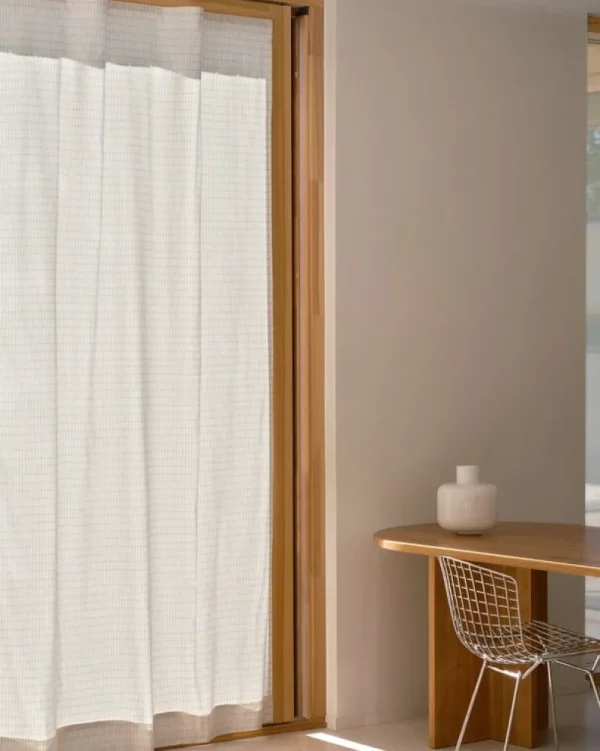 Marimekko Vorhänge^Alku Gardine, 135 x 250 cm, Beige - Weiß