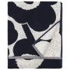 Marimekko Badezimmertextilien^Badetuch Unikko, Baumwolle – Dunkelblau
