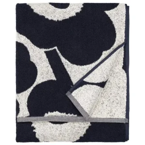 Marimekko Badezimmertextilien^Badetuch Unikko, Baumwolle – Dunkelblau