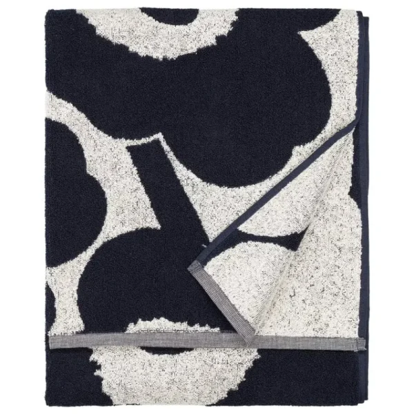 Marimekko Badezimmertextilien^Badetuch Unikko, Baumwolle – Dunkelblau
