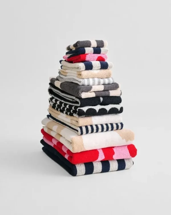 Marimekko Badezimmertextilien^Gästehandtuch Räsymatto, schwarz - weiß