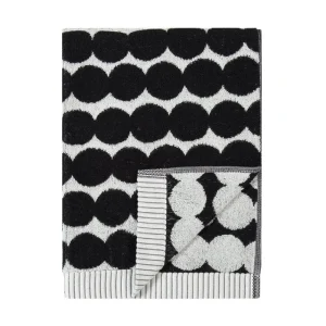 Marimekko Badezimmertextilien^Handtuch Räsymatto, schwarz - weiß