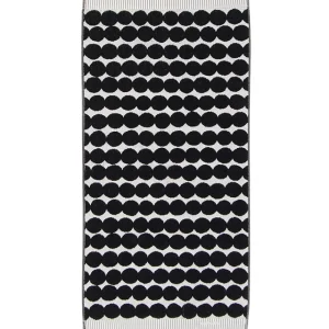 Marimekko Badezimmertextilien^Handtuch Räsymatto, schwarz - weiß
