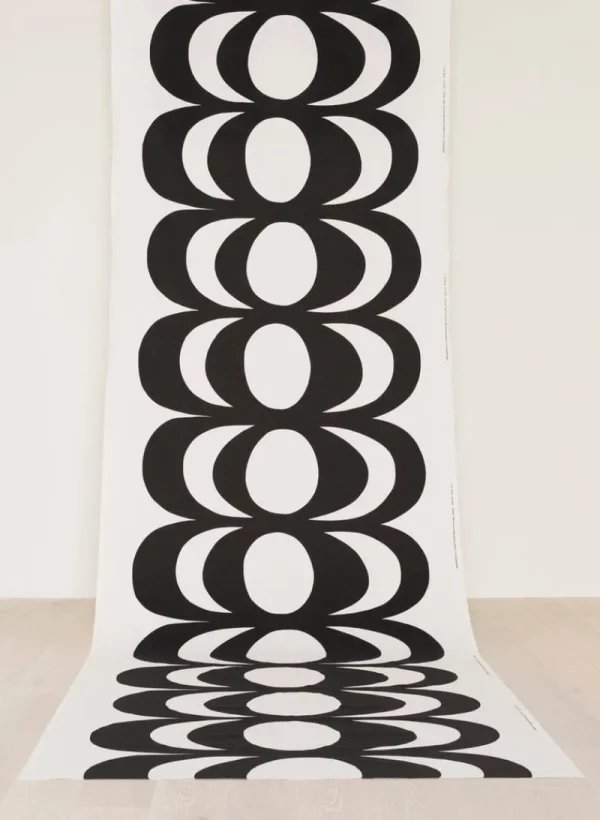 Marimekko Stoffe^Kaivo Stoff, weiß-schwarz