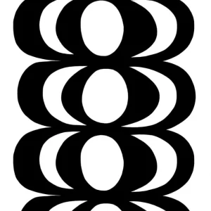 Marimekko Stoffe^Kaivo Stoff, weiß-schwarz