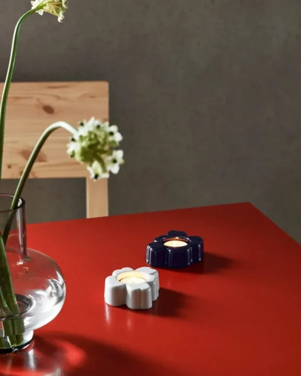 Marimekko Weihnachtsdekoration | Kerzen Und Kerzenhalter^Kerzenhalter Unikko, 2er-Set, kobaltblau - weiß