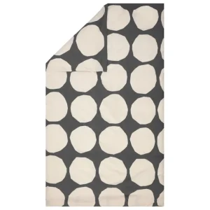 Marimekko Bettwäsche^Kivet Bettbezug, 150 x 210 cm, Graphitgrau - Cremeweiß