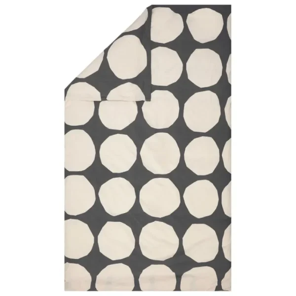 Marimekko Bettwäsche^Kivet Bettbezug, 240 x 220 cm, Graphitgrau - Cremeweiß