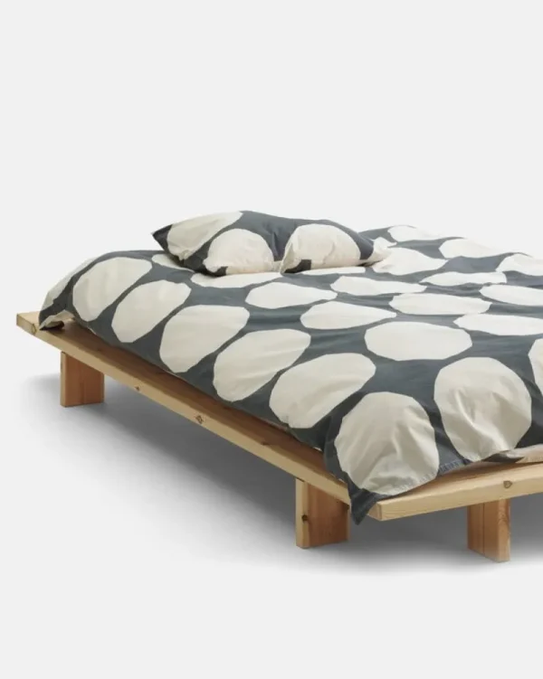 Marimekko Bettwäsche^Kivet Bettbezug, 240 x 220 cm, Graphitgrau - Cremeweiß