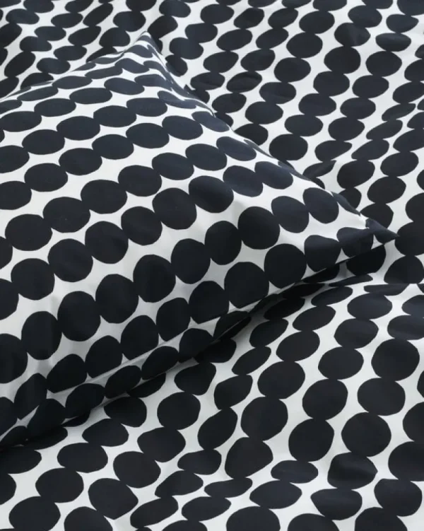Marimekko Bettwäsche^Kopfkissenbezug Räsymatto, weiß – schwarz
