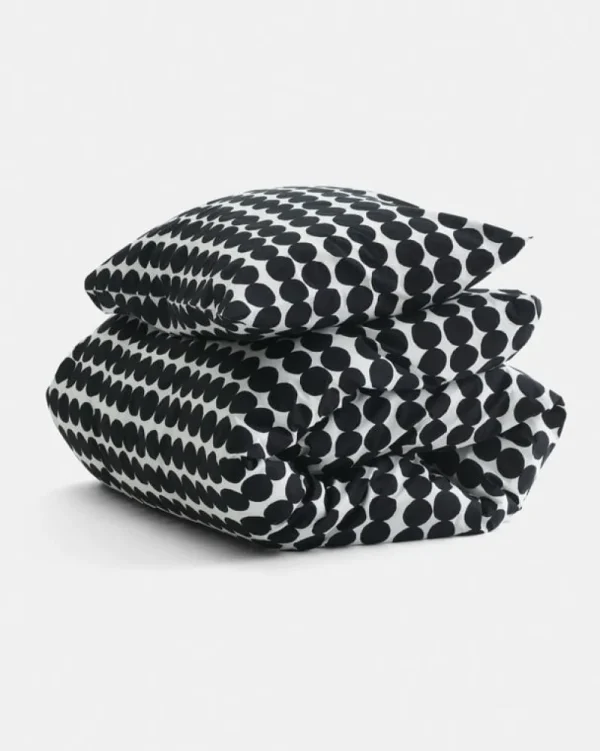 Marimekko Bettwäsche^Kopfkissenbezug Räsymatto, weiß – schwarz