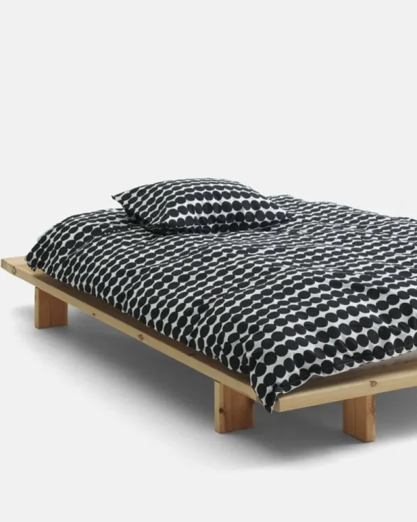 Marimekko Bettwäsche^Kopfkissenbezug Räsymatto, weiß – schwarz