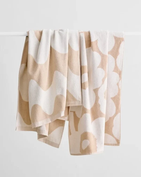 Marimekko Badezimmertextilien^Lokki Gästehandtuch, Beige – Weiß